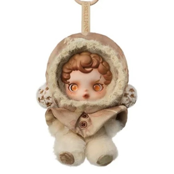 POP MART Other - Skullpanda Beige Plush Doll Keychain Amber New Authentic and out of box